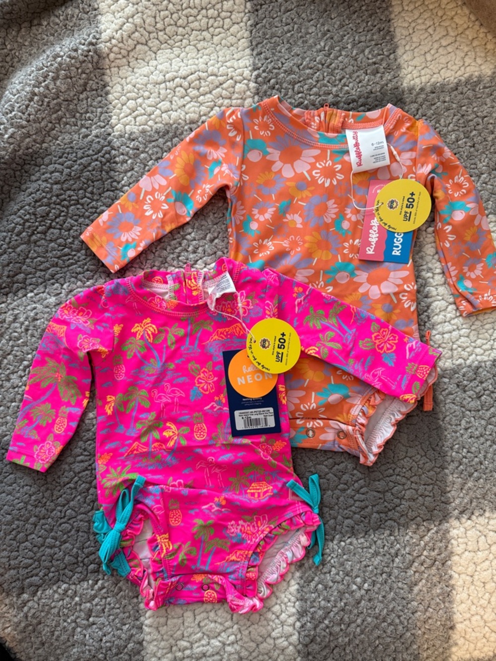 NWT Ruffle Butts Long Sleeve One Piece Rash Guards